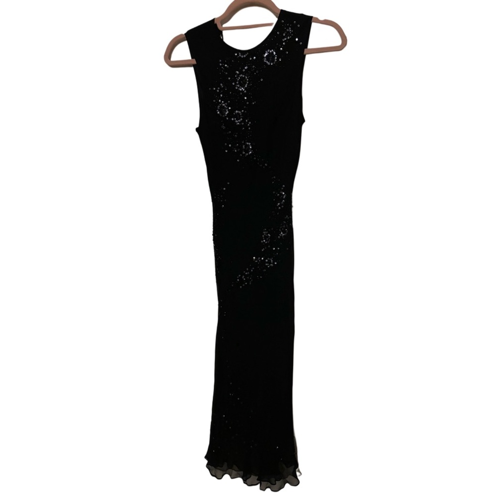 Morell Maxie Embroidered Sequin Y2K Silk Dress